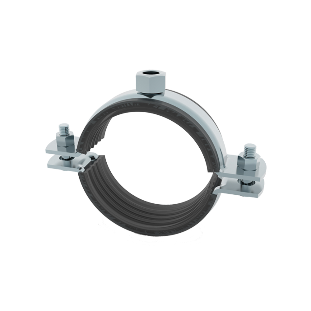 Heavy Duty Pipe Clamp With Rubber Profile & Nut